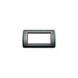 Idea Round Cover Plate, Technopolymer Black 16, 4 Modules