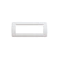 Plate: Technopolymer, Idea White, 6 Module, Round, Idea Series