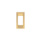 Idea Square Cover Plate, Die-Cast Metal Polished Gold 32, 1 Module