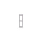 Idea Square Cover Plate, Die-Cast Metal Matte Silver 21, 2 Modules
