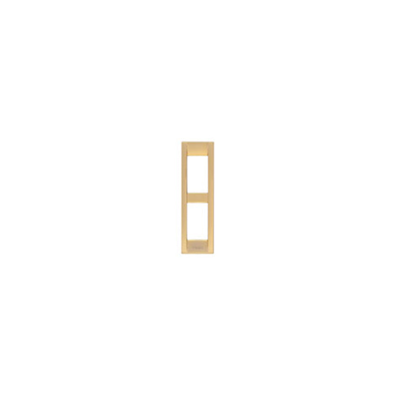 Idea Square Cover Plate, Die-Cast Metal Polished Gold 32, 2 Modules