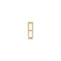 Idea Square Cover Plate, Die-Cast Metal Polished Gold 32, 2 Modules