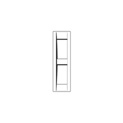 Idea Square Cover Plate, Die-Cast Metal Chrome 36, 2 Modules
