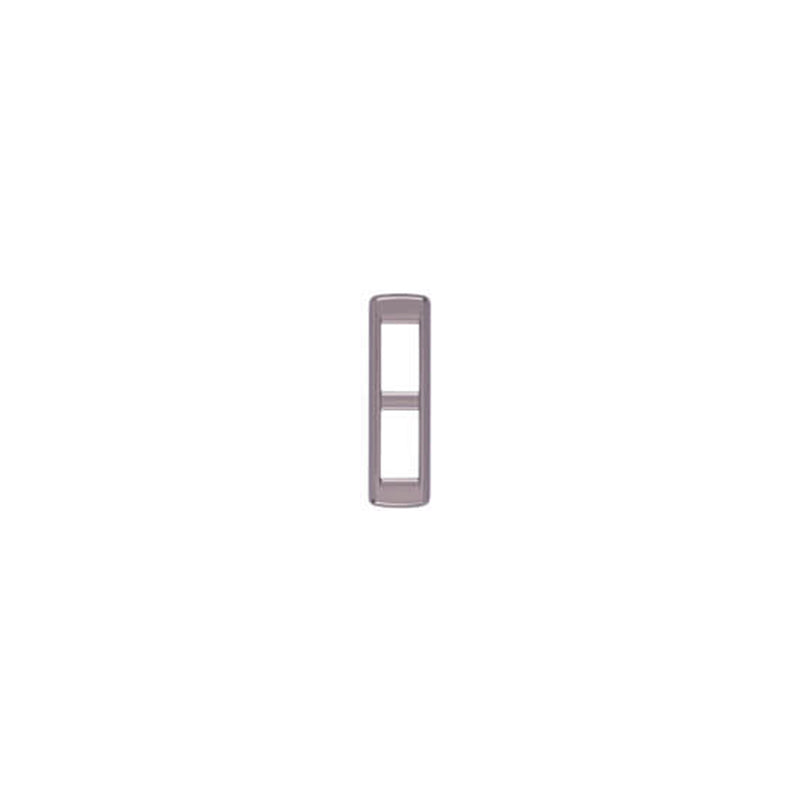 Plate: Metal, Black Chrome, 2 Module Panel-Mount, Round, Idea Series