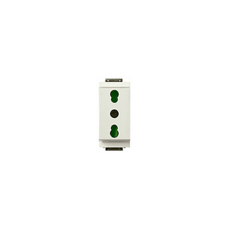 Idea Outlet, Italian P17/11 Std, 2P+E, 16A/250V 1M Reduced Module, Sicury BRPESA, White