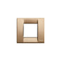 Plate: Metal, Metallic Bronze, 2 Module Reduced or 1 Module Standard, Square, Idea Series