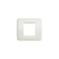 Plate: Die Cast Metal, Ivory, 2 Module Reduced or 1 Module Standard, Round, Idea