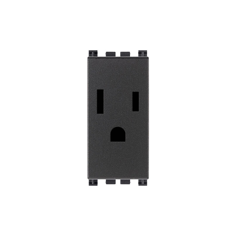 Arke Series USA/SASO Outlet, 15A/127V, 2P+E, Sicury, Grey