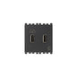 Arke USB Duplex Charging Outlet, 5V/2.1A 2 Module, Grey