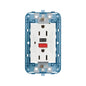 Outlet: USA Duplex GFCI 2P+E 15A/125V, 3M w/Frame, White, Arke
