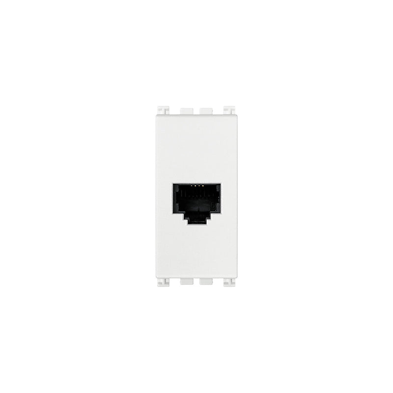 Arke RJ11 Phone Jack, 6-Position/4-Conductor 1 Module, White