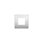 Arke Square Square Cover Plate, Silver Die-Cast, 2 Module