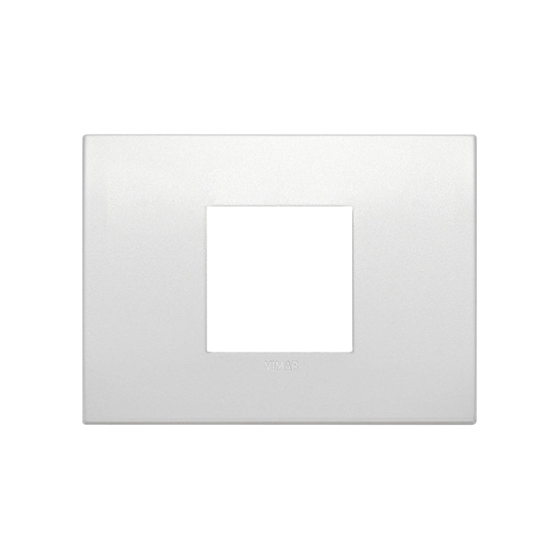 Plate: Metal, Matte Pearl 2M Central, Square, Arke