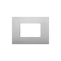 Cover Plate, Technopolymer, Matte Silver, 3 Module Square, Arke Series