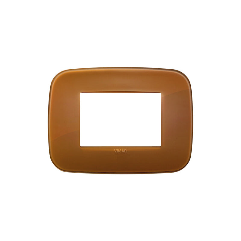 Arke Round Cover Plate, Caramel Reflex, 3 Module
