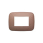 Cover Plate, Metal, Matte Bronze, 3 Module, Round, Arke Series