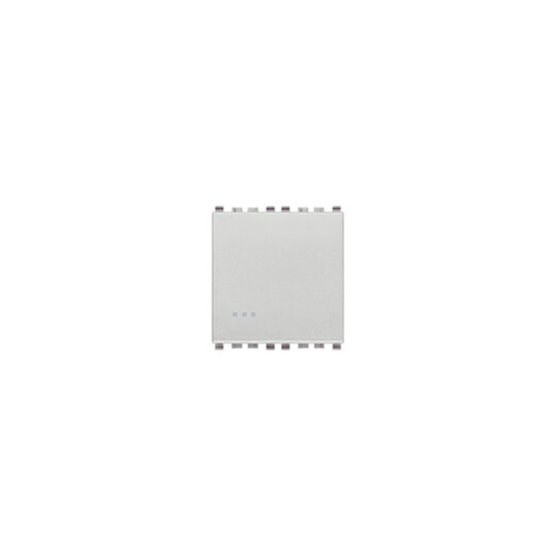 Eikon 1-Way Switch, 1P/1T, 16A-250V Illuminable, 2 Module, Next (Silver)