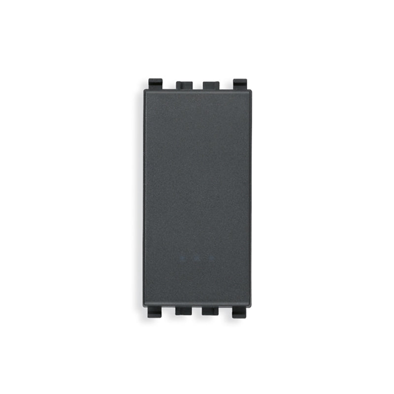 Eikon 1-Way Switch, 1P/1T, 16A-250V Illuminable, 1 Module, Grey