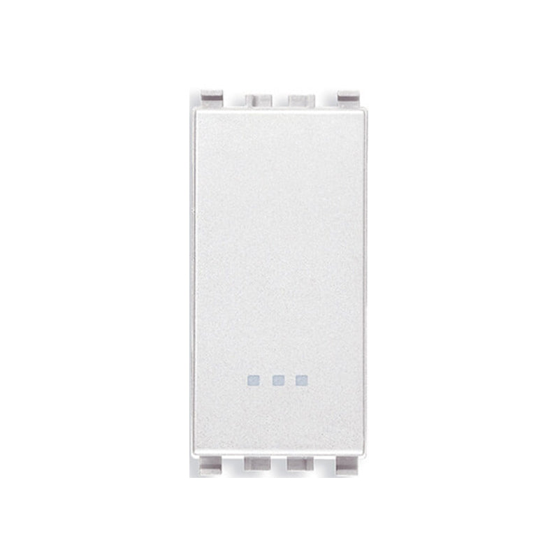 Eikon 3-Way Switch, 1P/2T, 16A-250V Illuminable, 1 Module, White