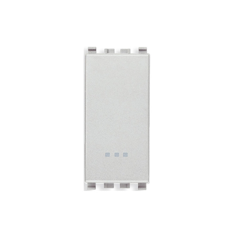 Eikon 3-Way Switch, 1P/2T, 16A-250V Illuminable, 1 Module, Next (Silver)