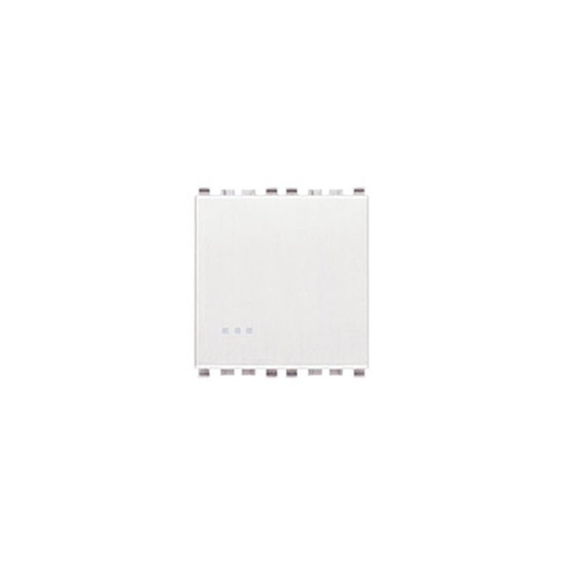 EIkon Momentary Switch, 1P/1T (NO), 10A-250V, Illuminable, 2 Module, White