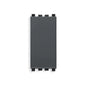 Eikon Momentary Switch, 1P/1T, (NO), 10A-250V Illuminable, 1 Module, Grey