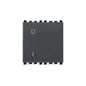 Eikon 1-Way Switch, 2P/1T, 16A-250V Illuminable, 2 Module, Grey