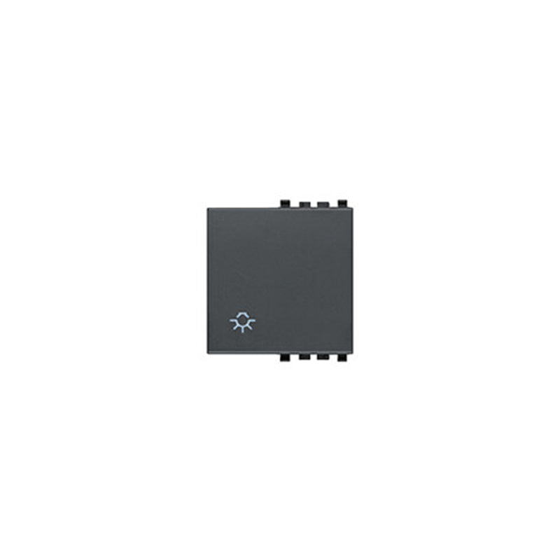 Eikon Switch Cover Only, Illuminable Light Symbol, 2 Module, Grey