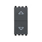 Eikon 3-Position Switch (1-0-2), 2P/2T, 10A-250V w/ Directional Arrows, Grey