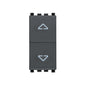 Eikon 3-Position Switch (1-0-2), 2P2T, Grey Custom Engraved (order with VMB.P__)
