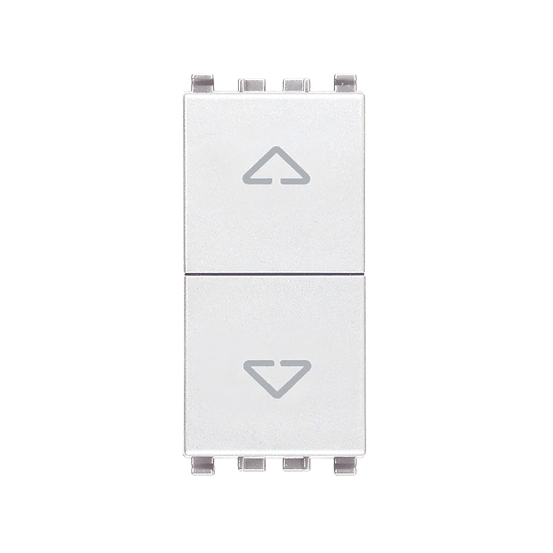 Eikon Interlocked Momentary Switch, 1P/2T 10A-250V, 1 Module, White