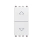 Eikon Interlocked Momentary Switch, 1P/2T 10A-250V, 1 Module, White