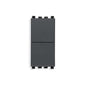 Eikon Momentary Switch, 1P/2T, 10A-250V 1 Module, Grey