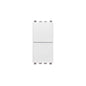 Eikon Momentary Switch, 1P/2T, 10-250V 1 Module, White