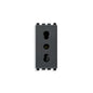 Eikon Italian Outlet (P17-11), 2P+E, 16A-250V SICURY, 1 Module, Grey