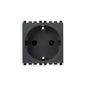 Eikon German Outlet, 2P+E, 16A-250V SICURY, 1 Module, Grey