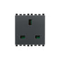 Eikon British Outlet, 2P+E, 13A-250V, Non-SICURY 2M, Grey, *Surcharge may apply if buying <20