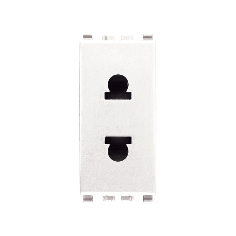 Eikon 2P 16A USA+EU SICURY Outlet 4.8MM white