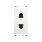Eikon 2P 16A USA+EU SICURY Outlet 4.8MM white