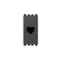 Eikon RJ12 Phone Jack, 6-Position/6-Conductor 1 Module, Grey