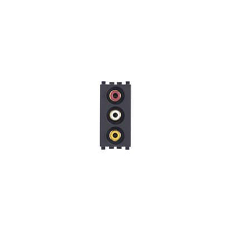 Eikon RCA Jack (Red/White/Yellow) 1 Module, Grey