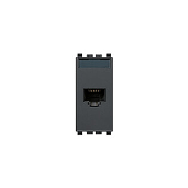 Eikon RJ45 Netsafe Socket, Cat 5e, Unshielded T568A/B Universal Wiring, 8 Contacts, 1M, Grey
