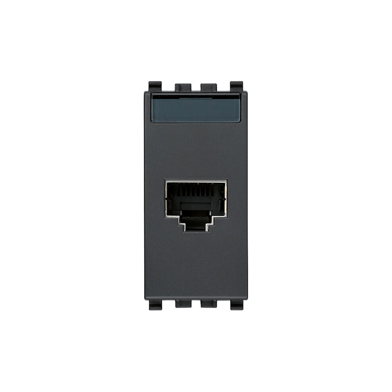 Eikon RJ45 Cat5e w/Netsafe Connector Shielded, 8-Contacts, Grey