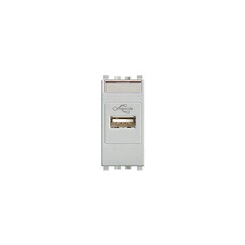 Eikon USB Data Socket, 1 Module Next (Silver)