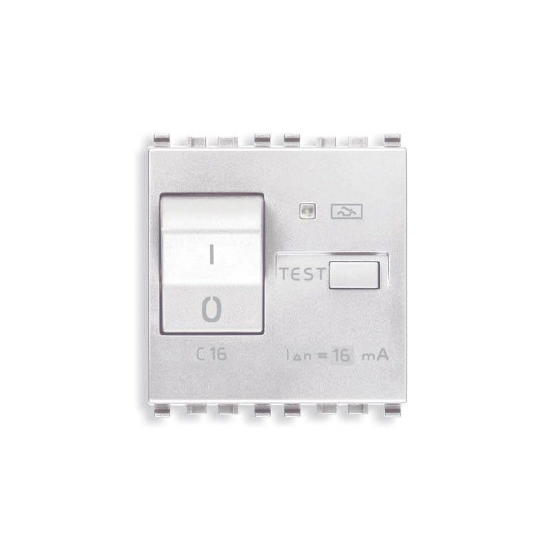 Eikon RCBO, 1P+N, 16A-120/230V, I?n 6 mA 2 Module, White