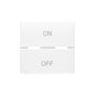BY-ME: SWITCH COVER: WHITE 2M MOMENTARY, NO SYMBOL, EIKON