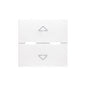BY-ME: SWITCH COVER: WHITE 2M MOMENTARY, ARROW SYMBOL,EIKON