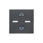 BY-ME: SWITCH COVER: GREY 2M MOMENTARY, ARROW SYMBOL,EIKON