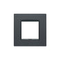 Eikon Square Cover Plate, Matte Anthracite Die-Cast Metal, 2 Module