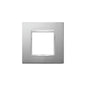 Plate: Metal, Matte Silver 2M, Square, Eikon